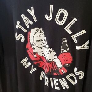 Holiday Time black SS Tee Stay Jolly Size XL
